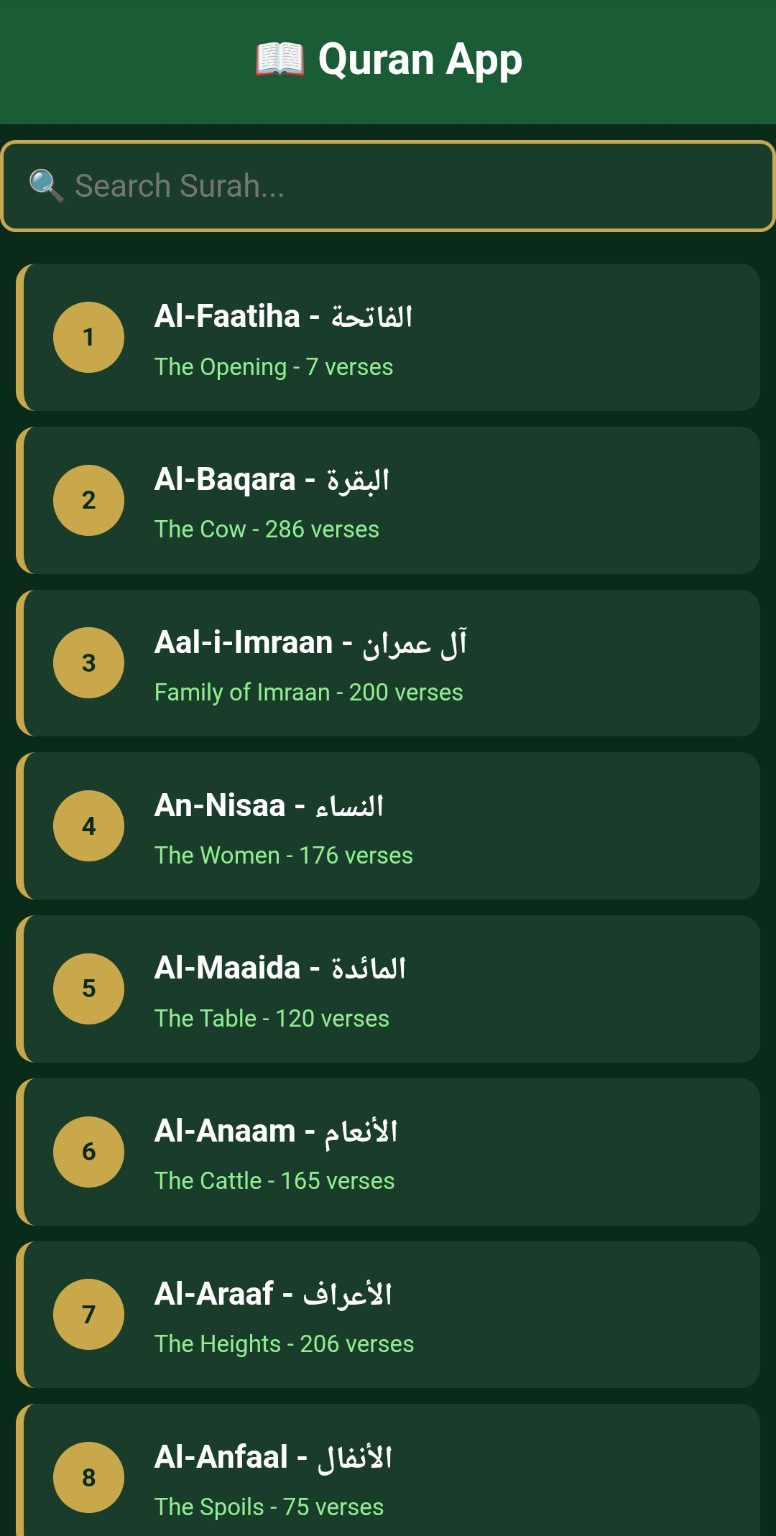 Quran web application